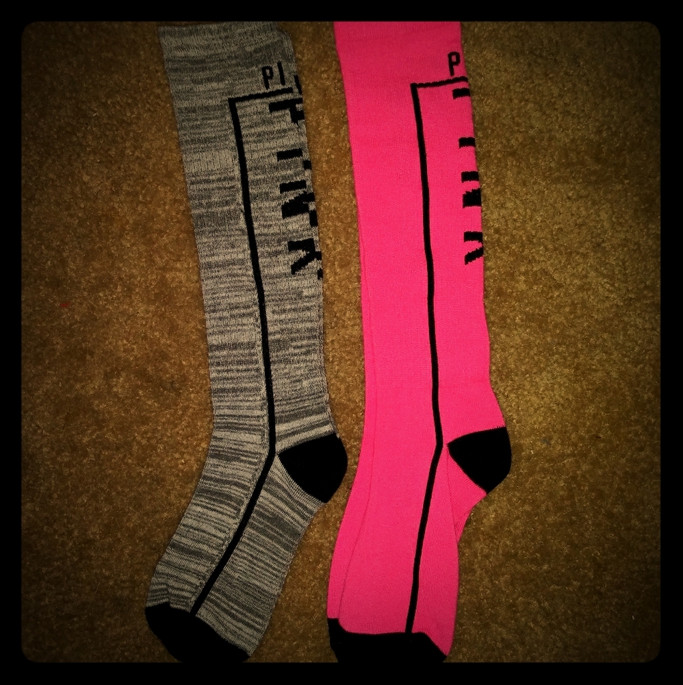 PINK Knee High Socks